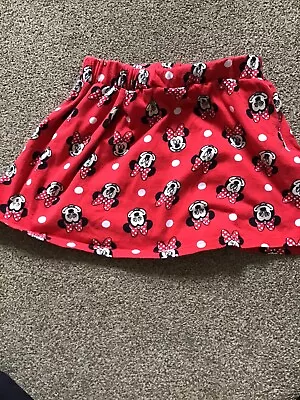 Disney Minnie Mouse Girls Skater Skirt Age 5-6 Years • £0.99