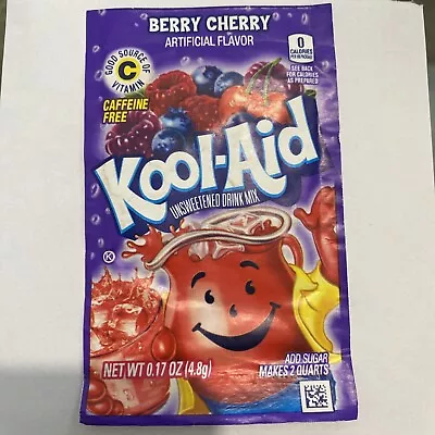 £1 • Buy Kool Aid American Powder Mix Drink Berry Cherry Single Sachets
