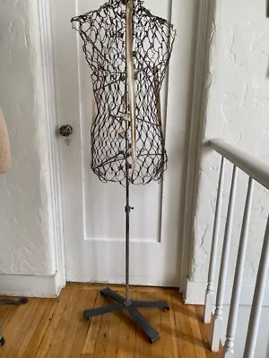 Vintage 1950s  My Double  Wire Dress Form With Adjustable Metal Stand • $95