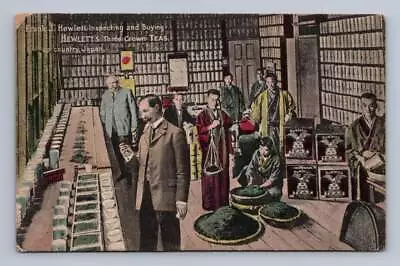 Hewlett Three Crown Japanese Tea Advertising Antique Hand Colored ~1910s • $14.99