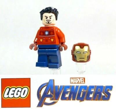 $10.99 • Buy LEGO Marvel Tony Stark Christmas Sweater Iron Man Minifigure From 2021 Set 76196