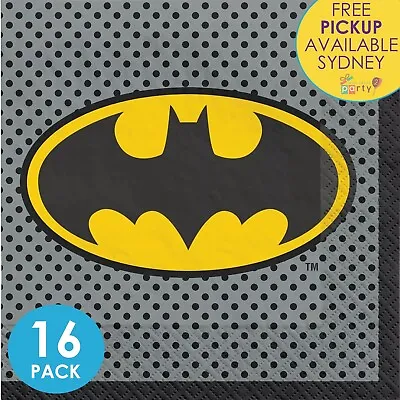 $8.99 • Buy Batman Party Supplies 16 Large Paper Napkins Justice League Superhero Birthday