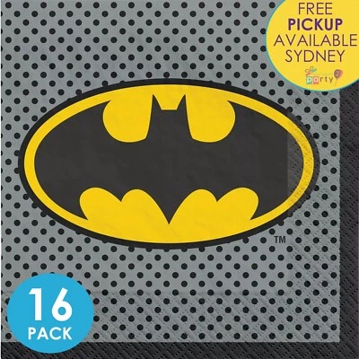 $8.99 • Buy Batman Party Supplies 16 Large Paper Napkins Justice League Superhero Birthday