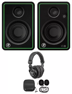 (2) Mackie CR3-X 3  50w Reference Multimedia Studio Monitors Speakers+Headphones • $130.99