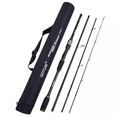 Fishing Rods Spinning Travel Fishing Pole Pack Case Portable 4 Sections UlLig... • $96.43