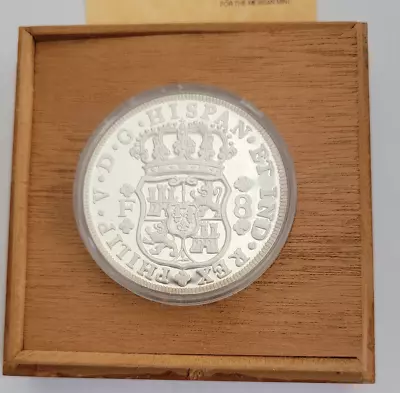 Casa De Moneda Mexico 1987 40 Reales Proof Plata Pura 5 Oz .999  Silver Coin • $350