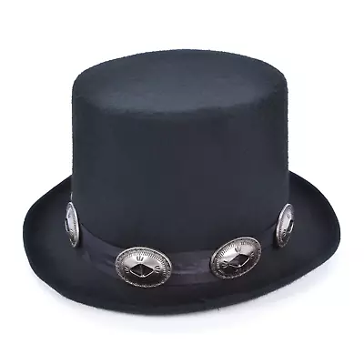 Mens Adult Rocker Style Top Hat 1980s Slash Victorian Fancy Dress Costume Access • £8.99