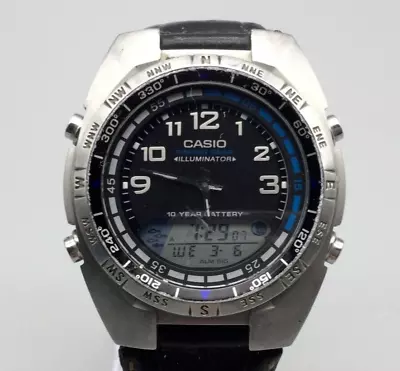 Casio Illuminator Watch Men Fishing Gear Moon Phase 3768 AMW-700 New Battery • $44.99