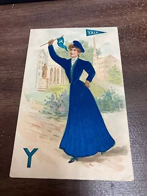 Kappys  1911 Embossed Postcard Yale University Lady  Dv52 • $6.99