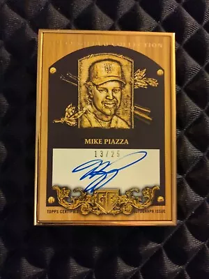2022 Mike Piazza Topps Gilded Gold Frame Auto /25 NEW YORK METS Plaque HOF • $450
