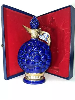 Vintage -1960’s Blue & Gold Grape Cluster Jim Beam Whiskey Decanter - EMPTY • $34.99