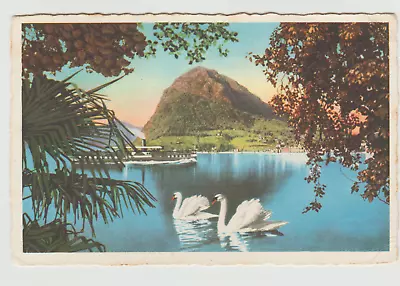  Switzerland   LUGANO LAKE   1956 USED AIR MAIL TO ISRAEL • $2.70