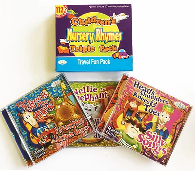 £5.40 • Buy Children's Nursery Rhymes Travel Fun Pack 3CDs Of Kids Songs Songs & Rhymes NEW