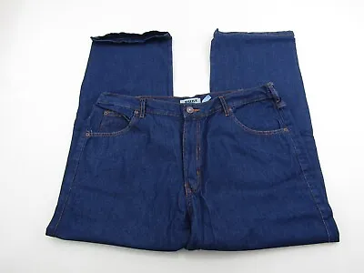 VINTAGE Duke Haband Denim Jeans Mens Size 36S Zipper Button Elastic Waist Blue  • $19.79