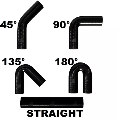 £97.85 • Buy Black 45 90 135 180 Straight Silicone Hose Heater Coolant Boost Pipe Joiner