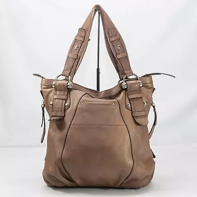 Women's Large B. MAKOWSKY Brown 100% High Quality Pebbled Leather Hobo Bag • $32.40