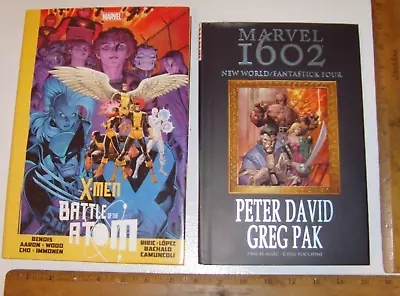 MARVEL GRAPHIC NOVEL 2 FOR 1 - Marvel 1602 New World HC- DJ  X-Men Battle Of HC • $24.99