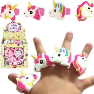 12 X Unicorn  Rings - Pinata Toy Loot/Party Bag Fillers Wedding/Kids • £3.99