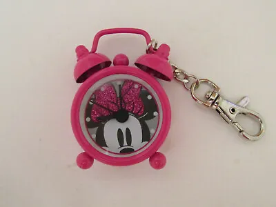 Disney Minnie Mouse Pink Metal Mini Alarm Clock Watch Clip With 2 Bells Min4002 • £9.73