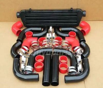 2.5' Black Intercooler+ Piping Kit + Red Coupler Clamps Audi A3 A4 A5 Rs4 Rs6 Tt • $206.99