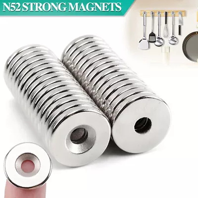 N52 Super Strong Magnets Rare Earth Ring Round Cylinder Neodymium Magnet 30x5mm • $15.99