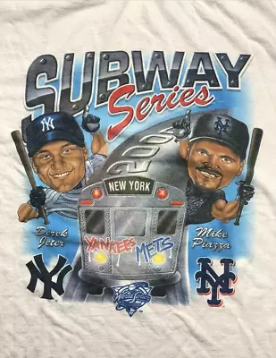 Vintage NY Yankees Mets World Series Subway Series 2000 T-Shirt Gift Fans • $14.99