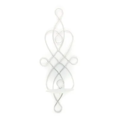 Vintage Art Wall Iron Candle Rack Sconces Swirling Candle Holder Home Room Decor • £7.79