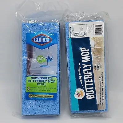 Clorox Butterfly Mop Refills Lot Of 2 Easy Push Button Replacement NEW • $19.99