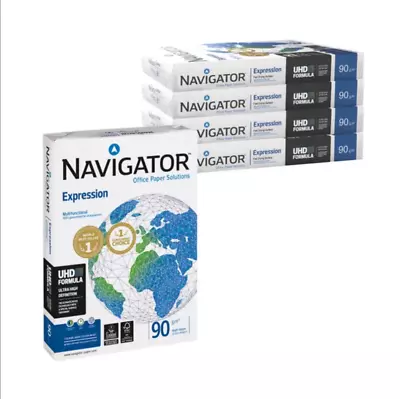 Navigator Expression 90 Gsm A4 White Paper 1 2 Or 3 Boxes + Reams + 24 Hour Del • £0.99