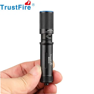 Upgraded Mini3s Rechargeable LED Flashlight Keychain Torch Pocket EDC Light US A • $16.54