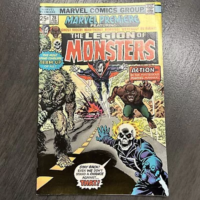 Marvel Premiere #28 THE LEGION OF MONSTERS Ghost Rider Werewolf By Night NICE! • $26.79