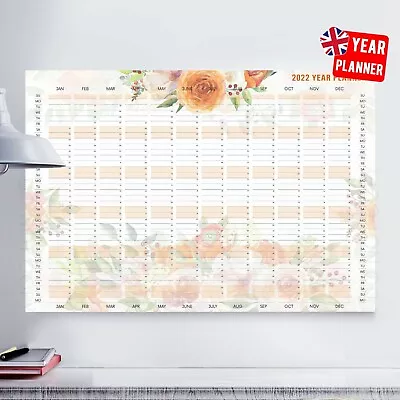 £3.99 • Buy 2023 Year Planner Calendar Wall Art Planner Calendar FLORAL  | A4 A3 A2 A1