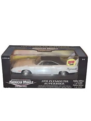 Ertl American Muscle 1970 Plymouth Superbird 1:18 White Black Roof New 1 Of 5000 • $250