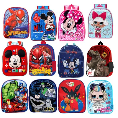 Boys Girls Kids Backpack Childrens Character Rucksack Junior Toddlers School Bag • £9.99