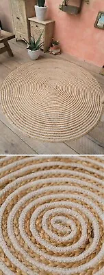 Large Circular Jute Rug - Fair Trade  FLASH SALE 48 HOURS ONLY • £79