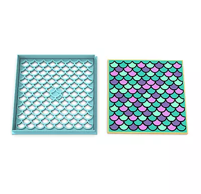 Mermaid Scales Cookie Cutter & Stamp | Ocean Sea Waves Scale Tail Mermaids  • $10.94