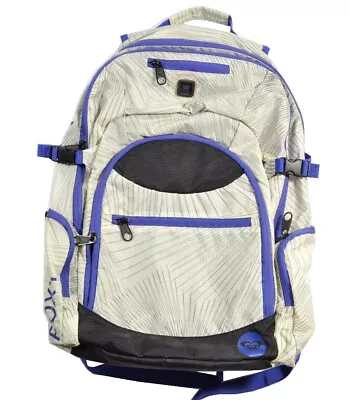 Roxy WORLD MAP Black Off White Grey Royal Laptop Pocket Organizer (D) Backpack • $34.99