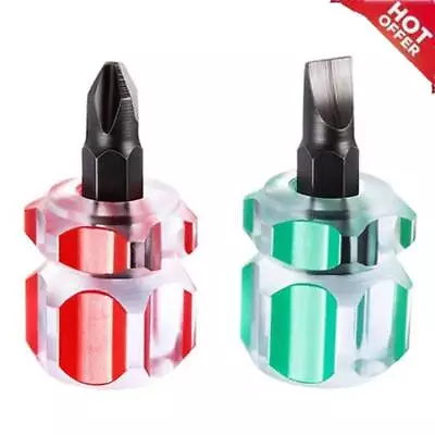 Portable Mini Short Stubby Cross Screw Phillips Slotted Screwdriver Repair Tool. • $1.29