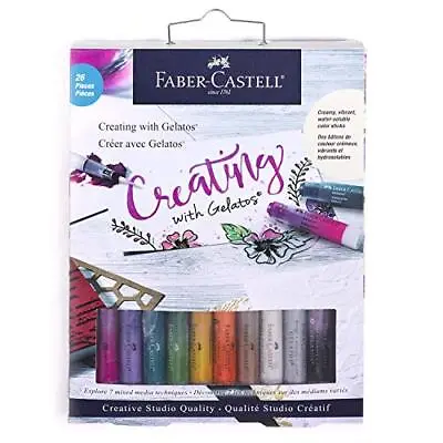 Faber-Castell Creating With Gelatos - Mixed Media Water-Soluble Art Crayons A... • $36.94