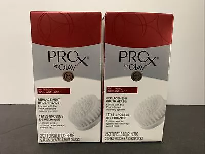 $40.99 • Buy Olay ProX Facial Cleansing Brush Replacement Brush Heads NEW Lot Of 2 Boxes