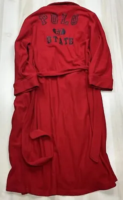 Polo Ralph Lauren Vintage Fleece Robe Red Graphic Men’s Size Medium / Large 90’s • $29.99