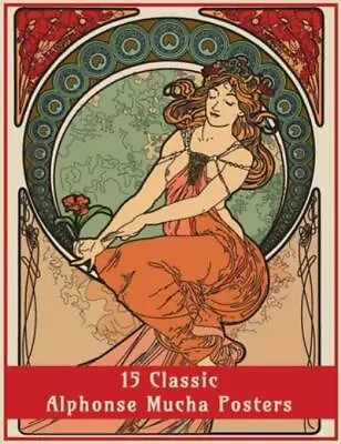 15 Classic Alphonse Mucha Posters: An Art Nouveau Coloring Book • $9.94