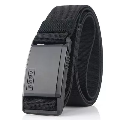 Nylon Belt Metal Magnetic Buckle Adjustable Belts Military Combat Elastic Belts • $13.59