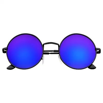 Round Sunglasses Vintage Mirror Lens New Men Women Fashion Frame Retro Circle • $9.97