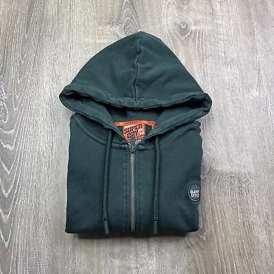 The Superdry Orange Label Fleece Hoodie Jacket Full Zip Size Medium • $29.99