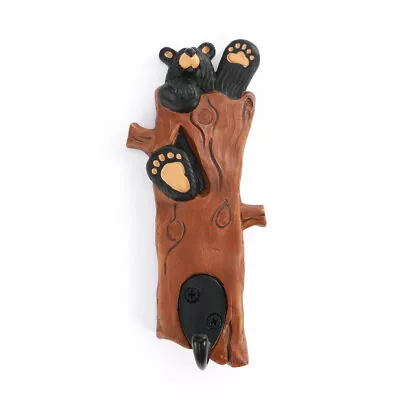 $29 • Buy Black Bear Single Key Hook By Jeff Fleming By Bearfoots Home Or Office Rustic