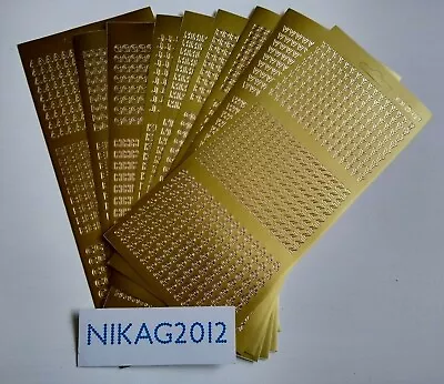 £1.10 • Buy CHOOSE SHEET: 5.5mm GOLD Small Upper Case Alphabet Peel Off Stickers Card Making