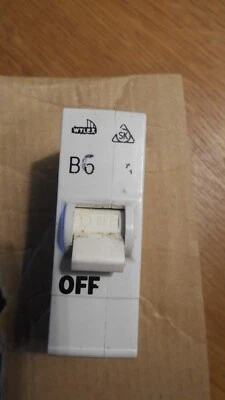 Wylex Sk B6. 6a Mcb Push / Plug In Fuse / Mcb. No Base. Freepost. • £5.99