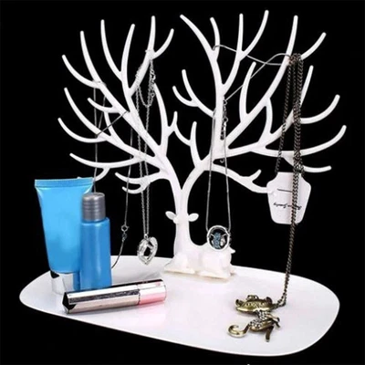 £7.89 • Buy Jewelry Display Deer Tree Stand Rack Earring Necklace Ring Holder Tray Decor UK