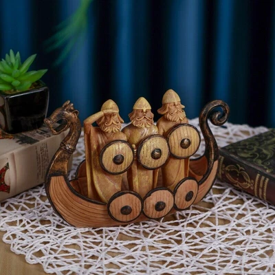 £54.95 • Buy Nordic Retro Heroic Vikings Resin Decor Statue Home Sculpture Figurines Craft